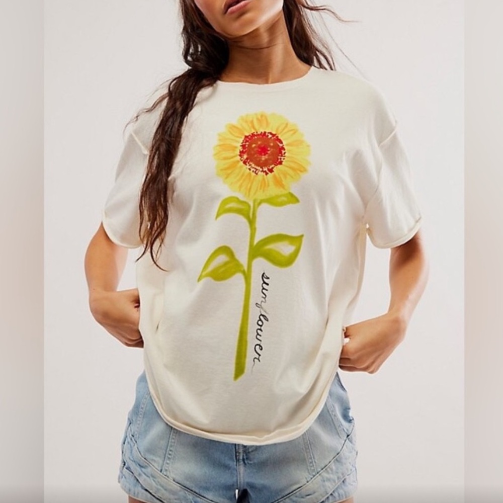 Free People sunflower graphic tee